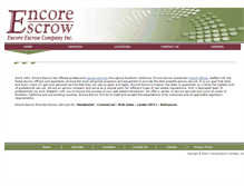 Tablet Screenshot of encoreescrow.com